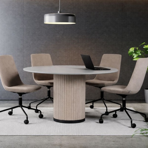 Table de réunion ronde 5 personnes