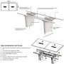 Table de réunion 6 personnes - L 2.80m - Aura