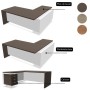 Bureau de direction d'angle avec rangement - L 1.92 à 2.12m - Florence