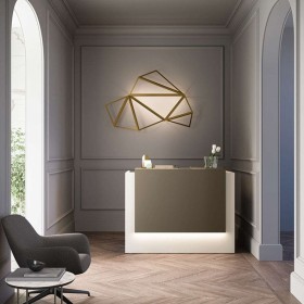 Banque d'accueil droite et Top laqué