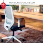 Siège de bureau blanc - Dossier résille - Avec accoudoirs - Trend Office Pro White