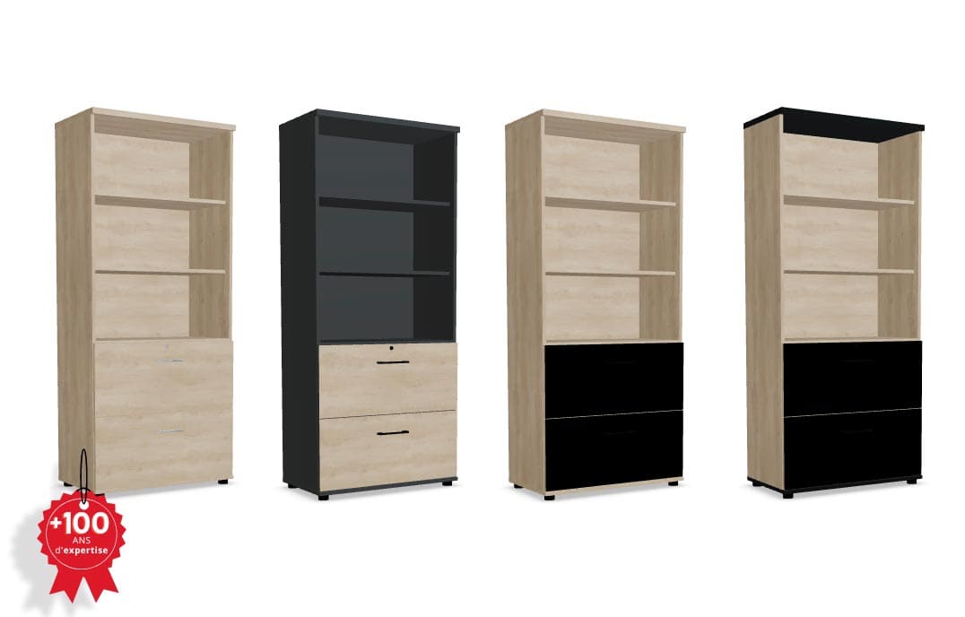 Armoire haute de bureau avec tiroirs pour dossiers suspendus