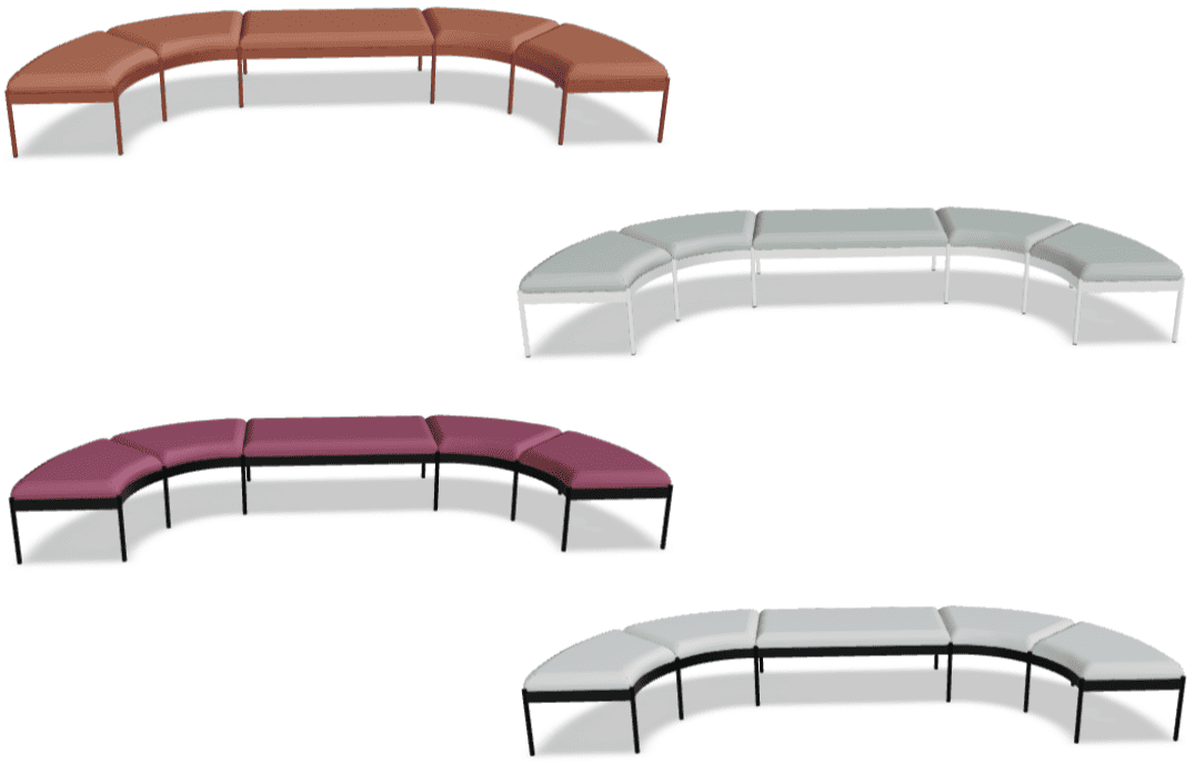 Banquette / banc d'accueil 6 personnes