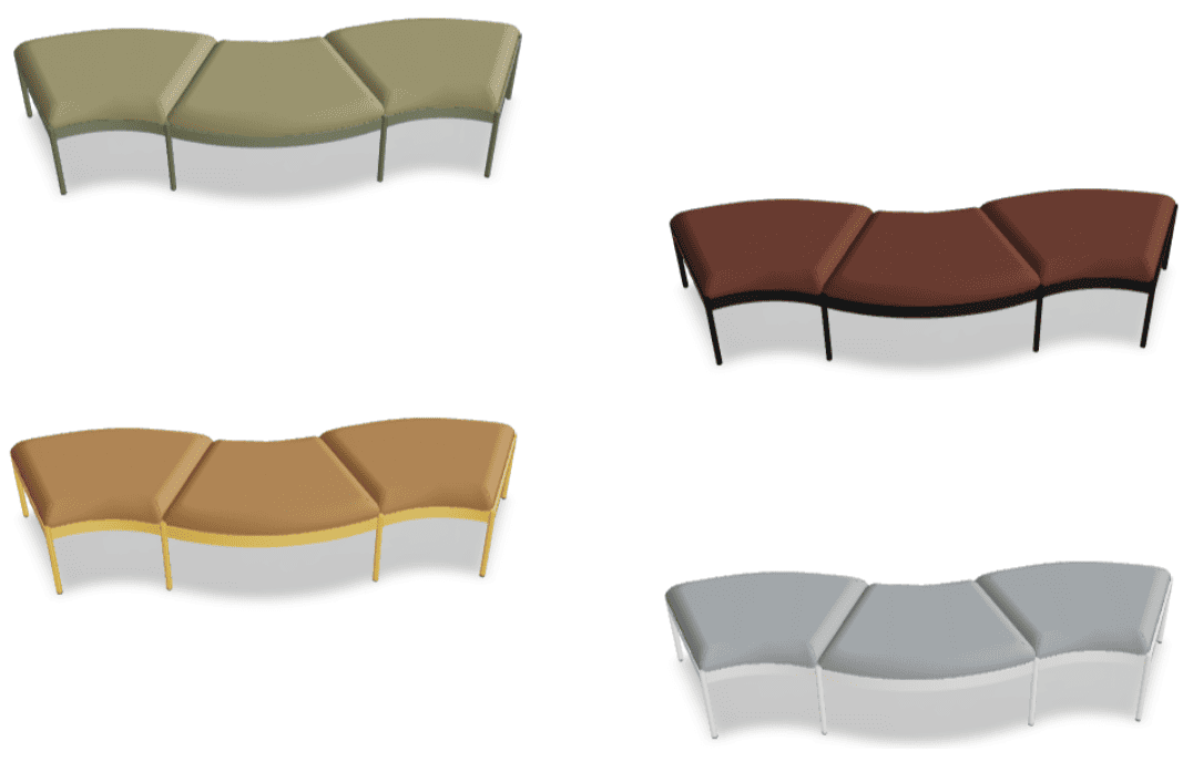 Banquette d'accueil pour 3 personnes