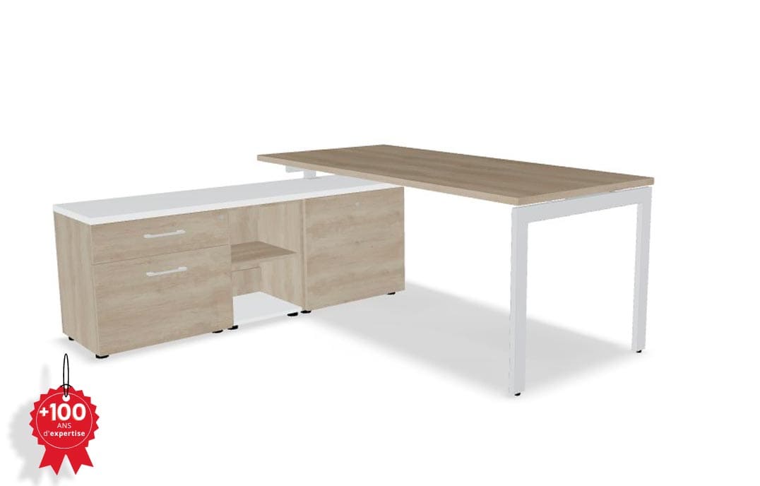 Bureau d'angle avec rangement