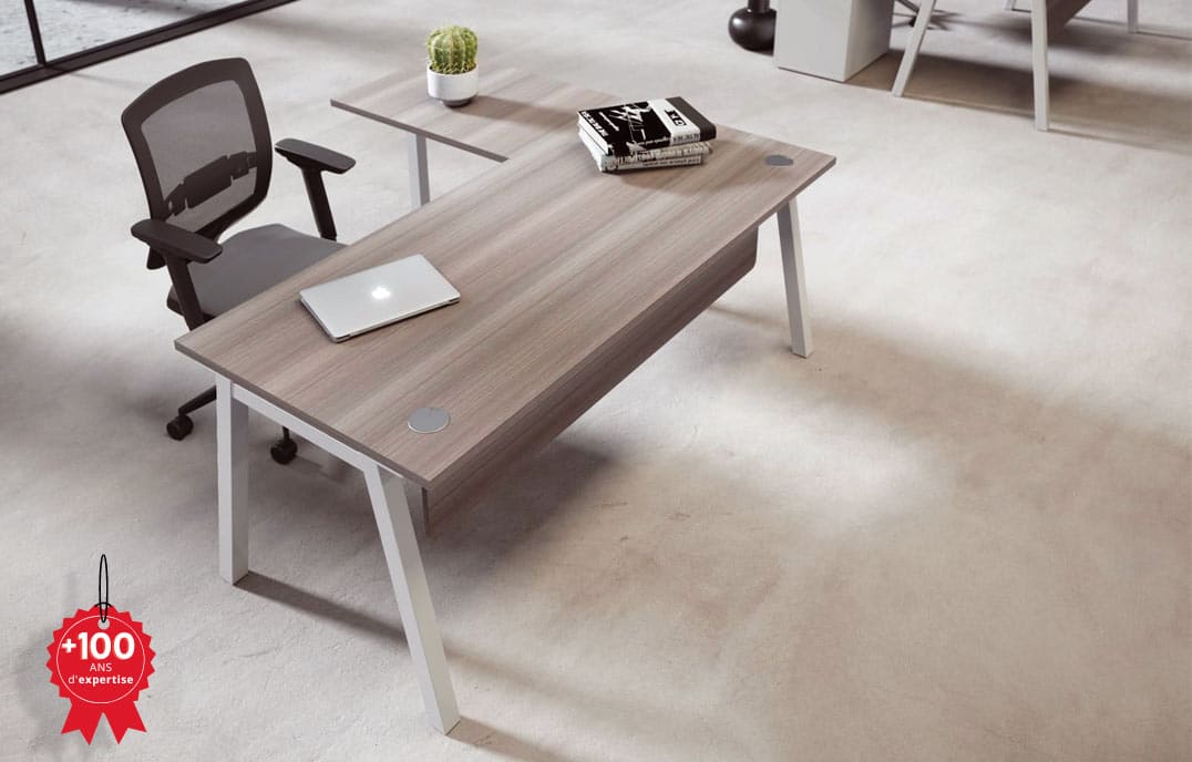 Bureau d'angle imitation bois