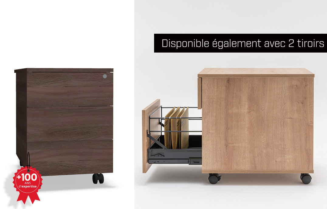 Caisson de bureau 3 tiroirs