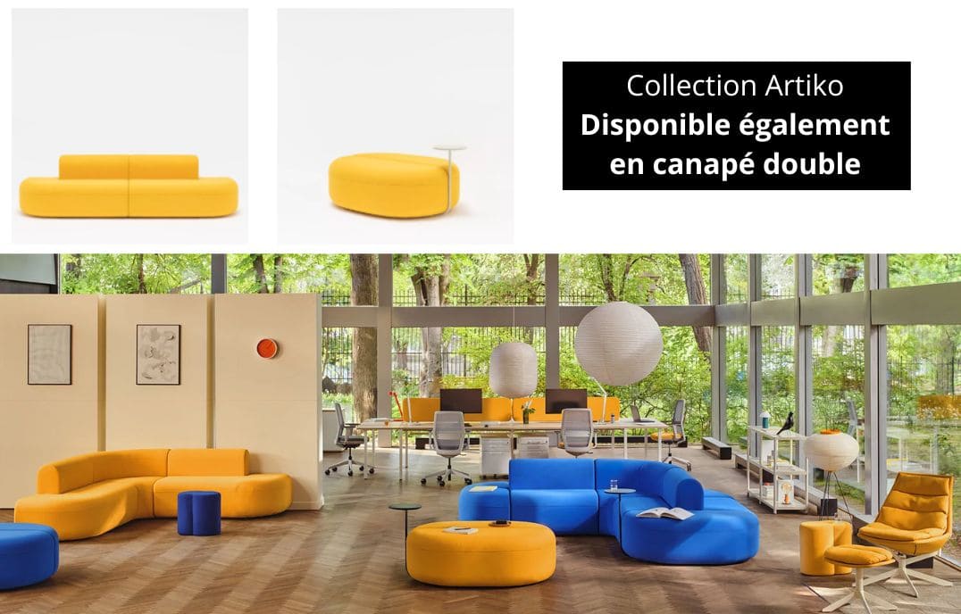 Canapé Artiko disponible également en version double face