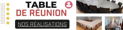 Nos réalisations et agencement de table de réunion
