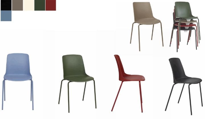 Chaise empilable jusqu'à 8 chaises