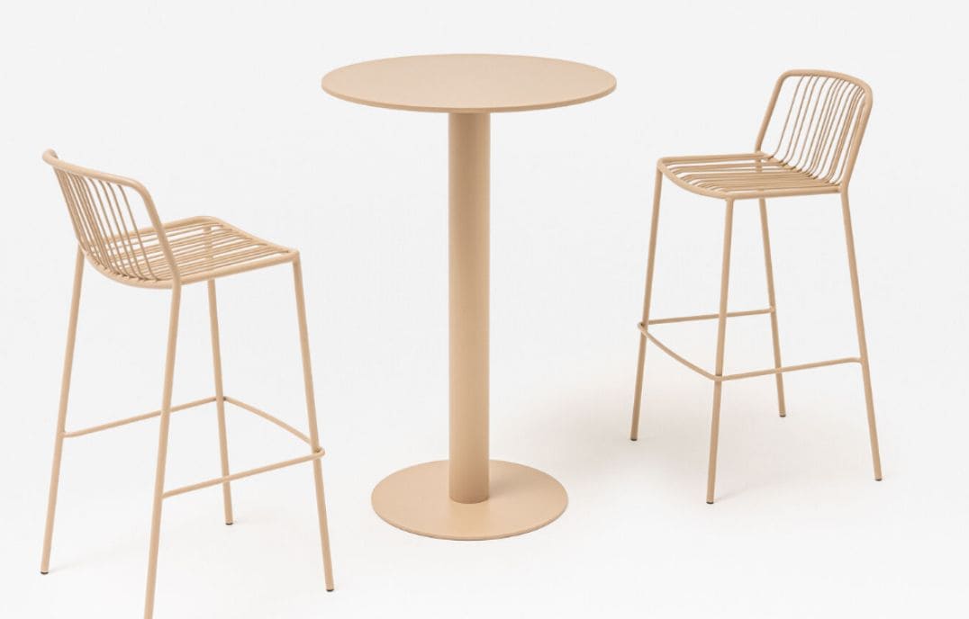 Table haute ronde pour café et brasserie
