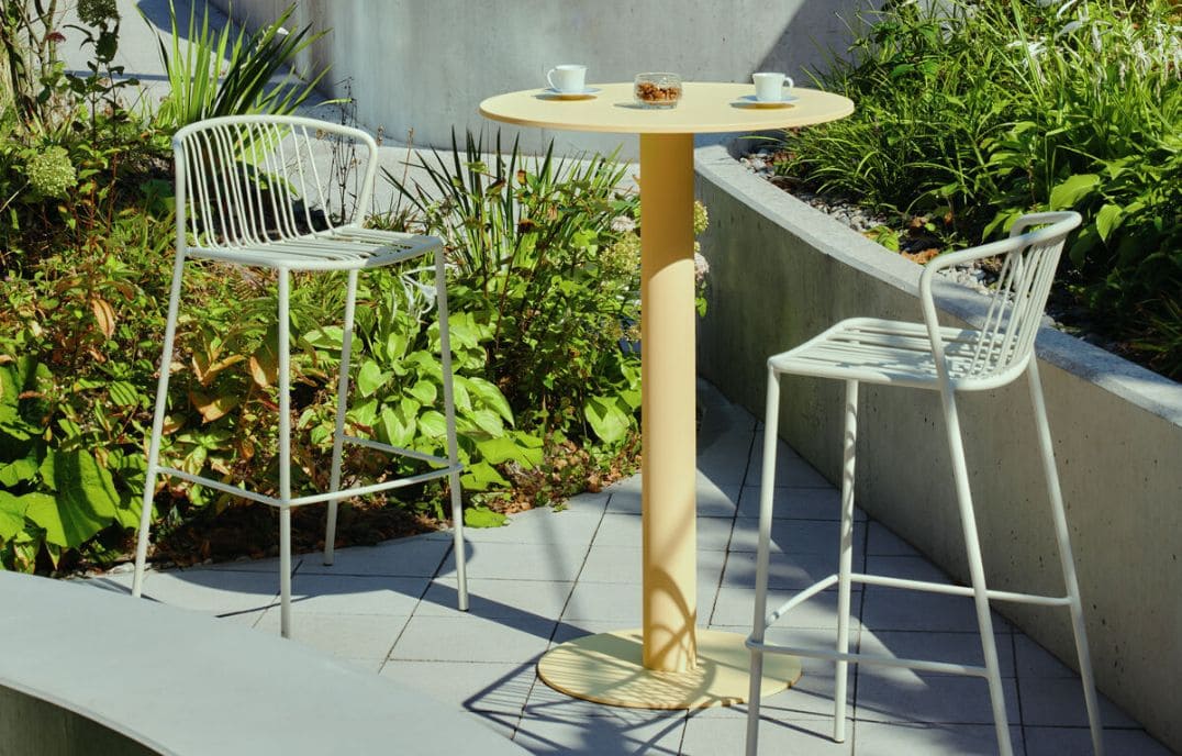 Table haute ronde pour café et brasserie