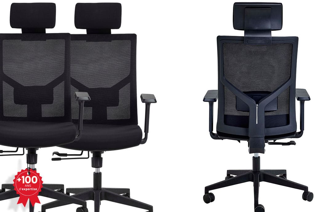 Siège de bureau ergonomique Noir