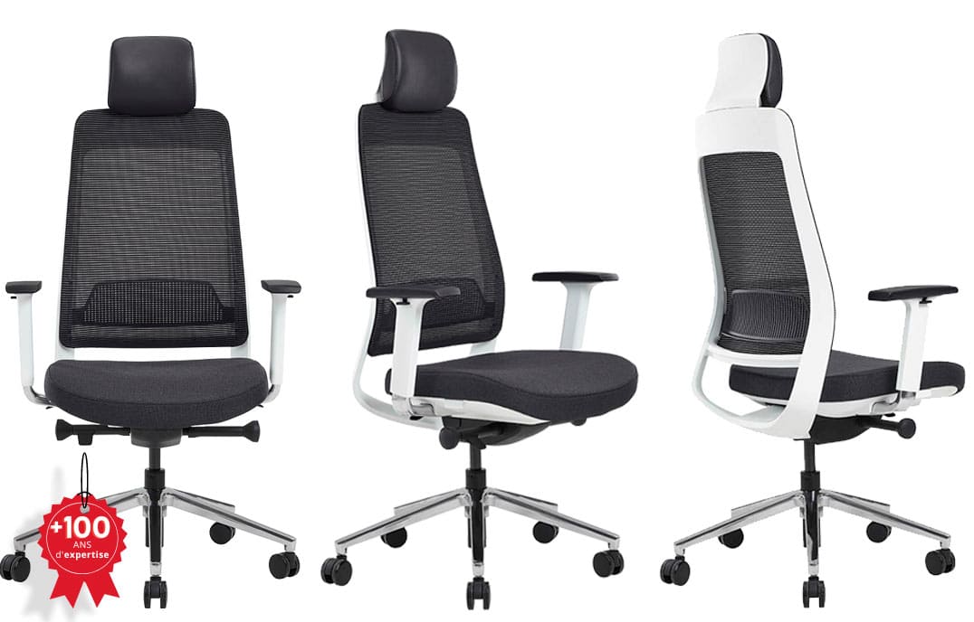 Siège de bureau ergonomique Blanc