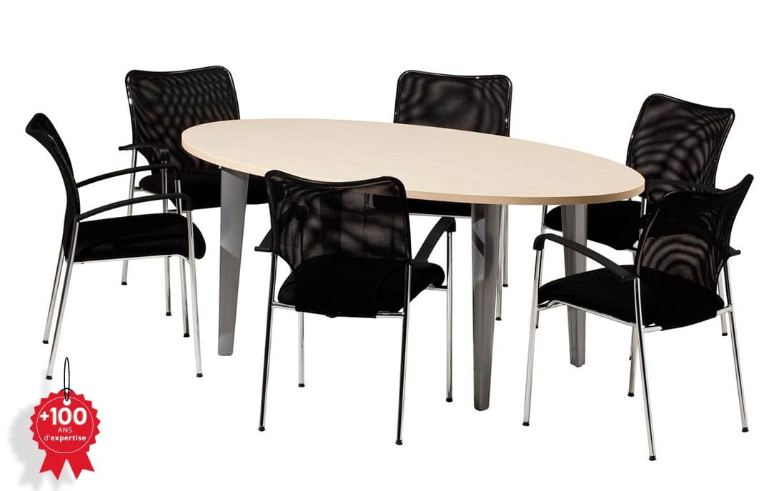 Table de réunion Elliptique pour 6 personnes