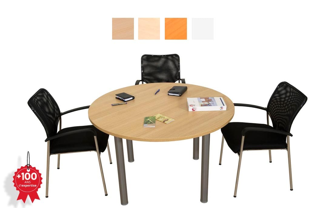 Table de réunion Ronde pour 4 personnes